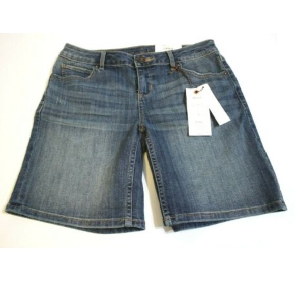 Vera Wang Blue Jean Bermuda Shorts Size 0 - Picture 1 of 3